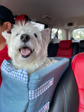 Load image into Gallery viewer, Pet Car Booster Seat (Blue Denim with Checkers)
