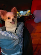 Load image into Gallery viewer, Pet Car Booster Seat (Blue Denim with Checkers)